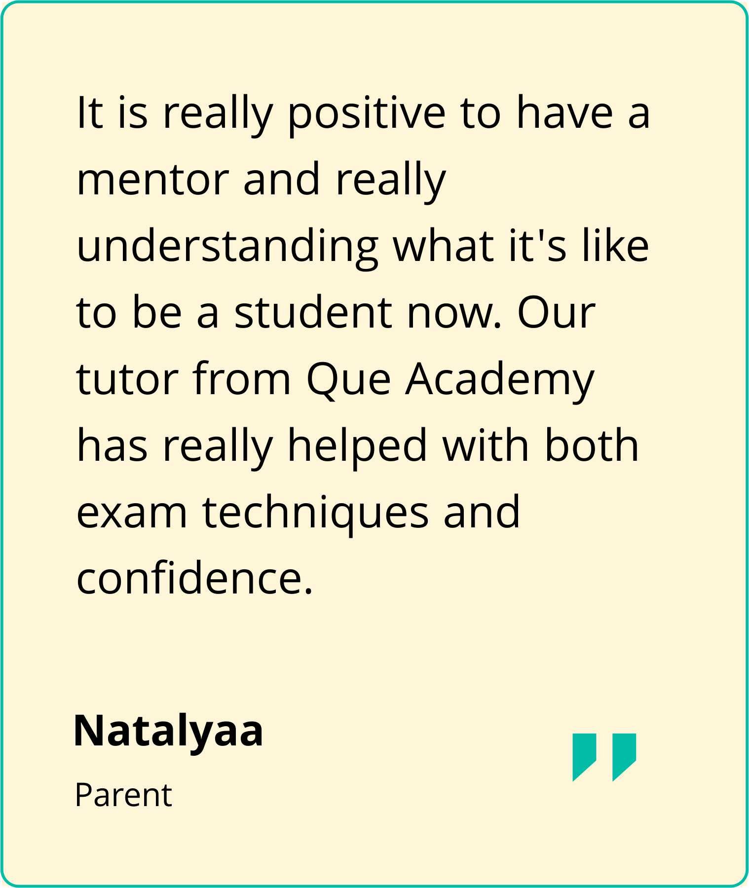 Que Academy Testimonial2