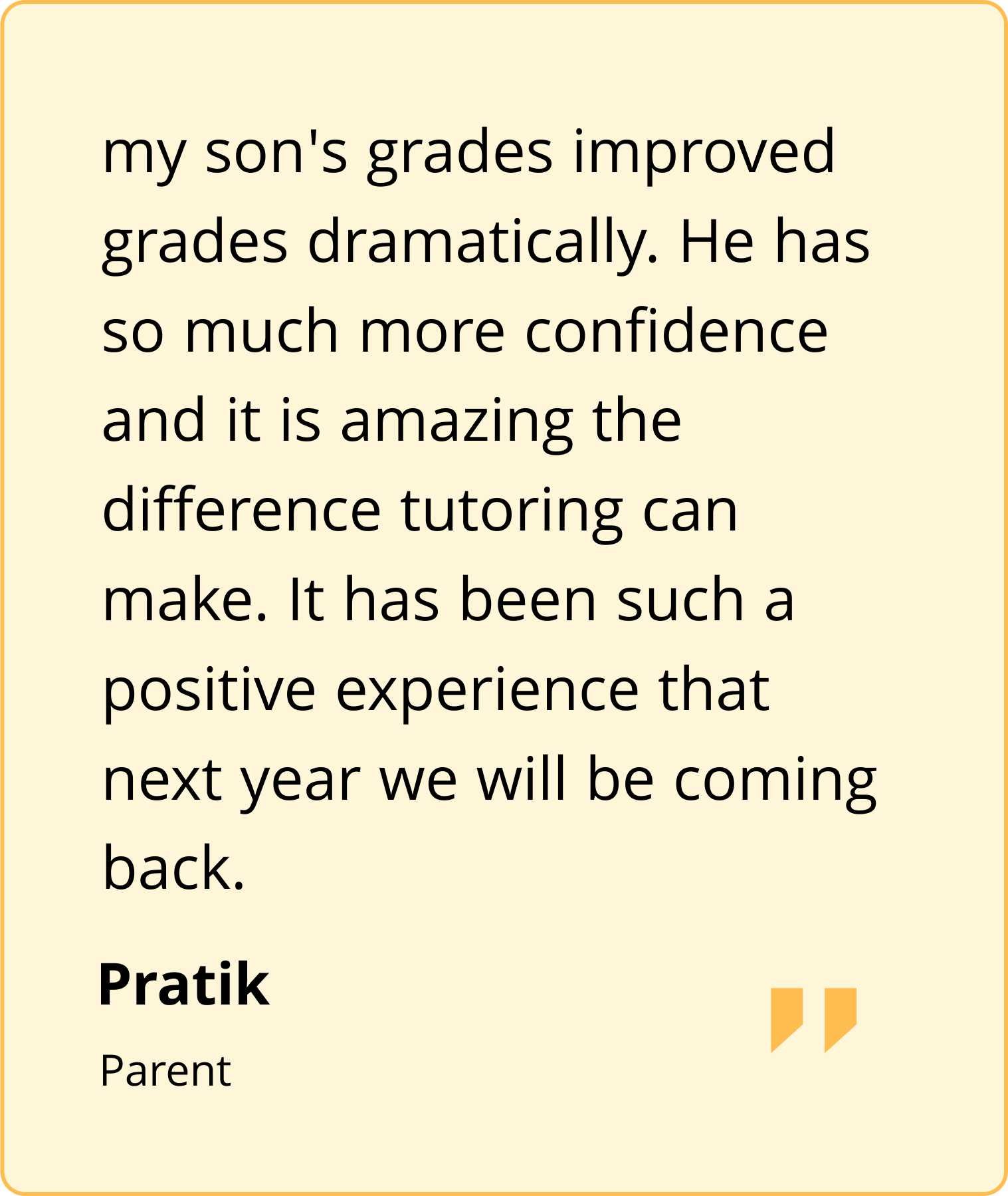 pratik testimony que academy